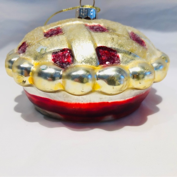 3 GLASS ORNAMENTS / Muffin Doughnut Pie / Baked Good Bakery / Christmas - Picture 4 of 12